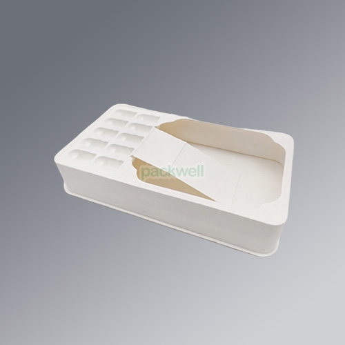 customized wet press colour Pulp Tray Paper Custom Recyclable tray for drugs product